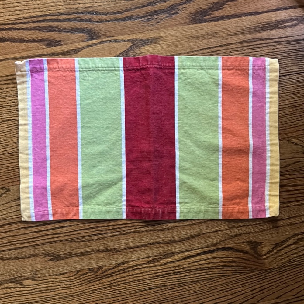 Source Unknown Multicolor Striped Textile